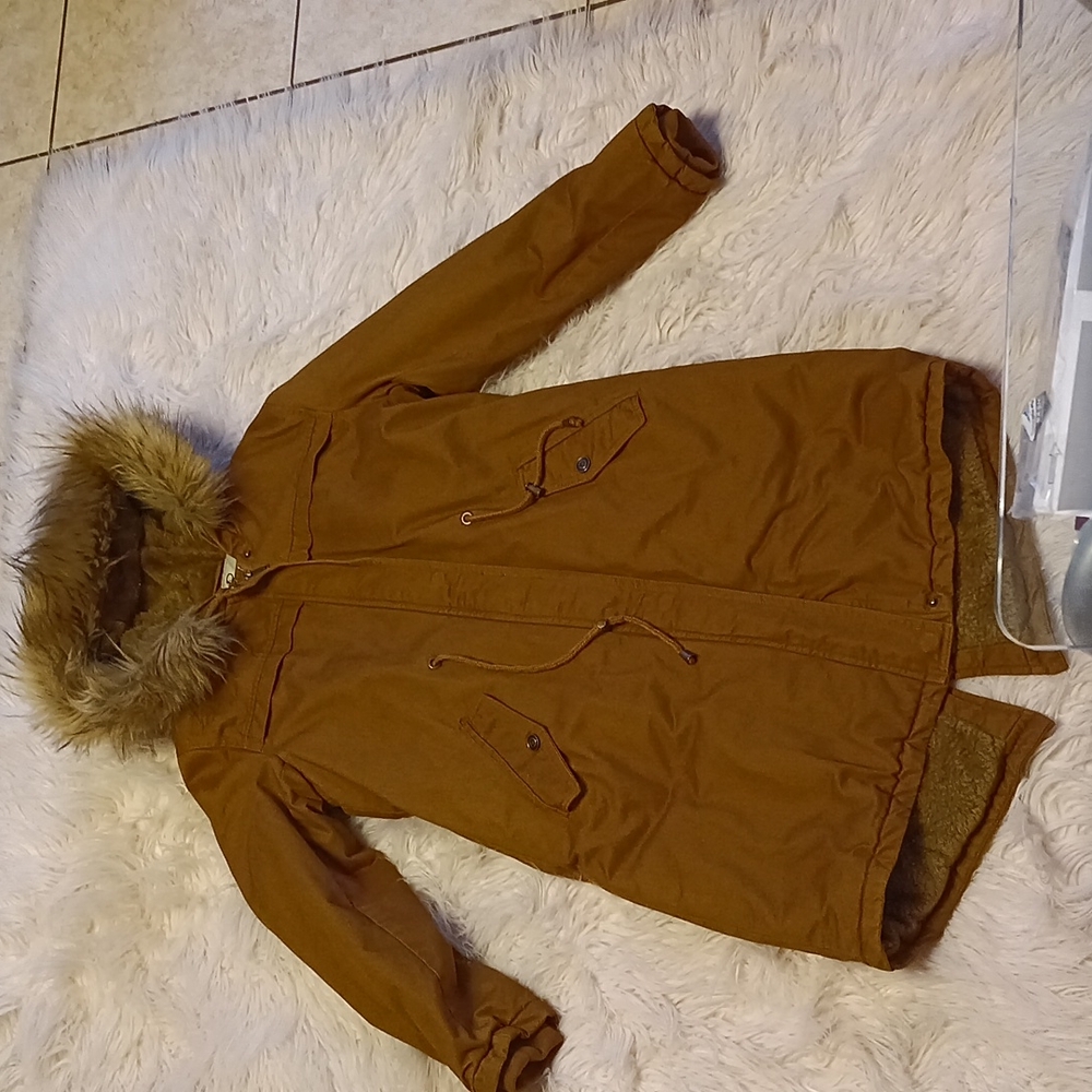 UOIUXC Women,s Hooded Winter coat Warm Fleeced Parka Long Jackets Size M